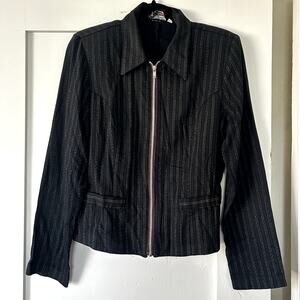 Retro Women's VTG striped jacket with shoulder pads